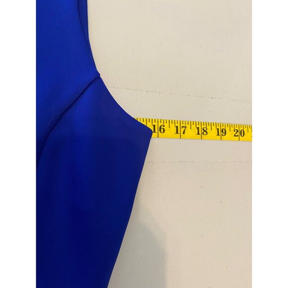 Milly Sapphire Blue Sleeveless A-Line Dress Back Zipper Size 4 - Picture 7 of 10